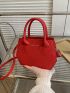 Mini Novelty Bag Crocodile Embossed Red Double Handle
