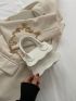 Mini Square Bag Scallop Detail Flap Fashionable