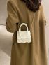 Mini Square Bag Scallop Detail Flap Fashionable