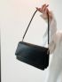 Snakeskin Square Bag Black Flap For Daily