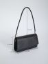 Snakeskin Square Bag Black Flap For Daily