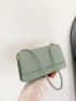 Snakeskin Square Bag Mint Green Flap For Daily