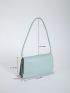 Snakeskin Square Bag Mint Green Flap For Daily