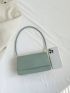 Snakeskin Square Bag Mint Green Flap For Daily