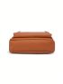 Brown Square Bag Studded Decor With Card Slot For Daily