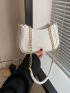 Small Hobo Bag White Fashionable Chain Strap