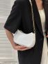 Small Hobo Bag White Fashionable Chain Strap