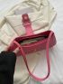 Medium Hobo Bag Pink Fashionable For Daily