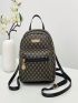Fashion Ladies Backpack Mini Ladies Backpack Casual Daypack Leather Printed Pattern Backpack Women