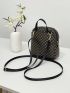 Fashion Ladies Backpack Mini Ladies Backpack Casual Daypack Leather Printed Pattern Backpack Women