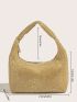 Small Evening Bag Rhinestone Decor Glamorous, Perfect Bride Purse For Wedding, Prom & Party Events