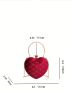 Mini Rhinestone Detail Heart Design Chain Box Bag Glamorous