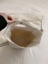 Small Textured Bucket Bag Letter Graphic Colorblock