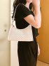 Medium Baguette Bag Geometric Pattern With Zipper