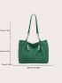 Small Shoulder Tote Bag Ruched Detail Chain & Pearl Decor