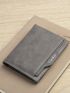 Letter Graphic Small Wallet Stitch Detail Bifold