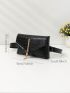 Mini Flap Square Bag Crocodile Embossed Tassel Decor