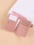 Fashion Daily Commuting Color Pu Simple Multi-Card Short Wallet