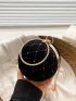 Mini Circle Bag Rhinestone Decor Top Ring Handle