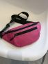 Medium Fanny Pack Zip Front Neon Pink Funky