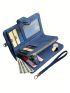 Women's Small Bifold Wallet Ladies Wristlet With Card Holder Id Window Coin Purse