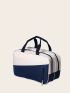 Two Tone Tote Bag Double Handle Zipper
