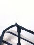 Two Tone Tote Bag Double Handle Zipper