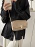 Small Crossbody Bag Solid Color Flap Fashion Style
