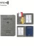 Plane & Letter Graphic Passport Case