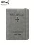 Plane & Letter Graphic Passport Case