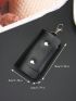 Minimalist Key Case Snap Button Pu