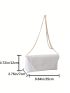 Crocodile Embossed Envelope Bag Flap White Medium