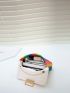 Rainbow Striped Pattern Square Bag Flap Small