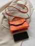 Mini Stitch Detail Square Bag Flap Metallic Funky