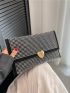 Studded Decor Envelope Bag Heart Decor Medium
