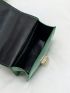 Mini Faux Pearl Beaded Square Bag Twist Lock