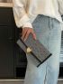 Black Envelope Bag Studded & Metal Decor Punk