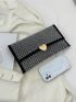 Black Envelope Bag Studded & Metal Decor Punk