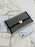 Black Envelope Bag Studded & Metal Decor Punk