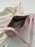 Baby Pink Hobo Bag Minimalist Adjustable Strap For Daily