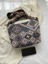 Vacation Hobo Bag Geometric Pattern Adjustable Strap