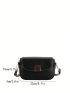 Small Flap Saddle Bag Patch Decor Stitch Detail