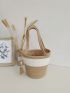 Two Tone Straw Bag Tassel Decor Vacation