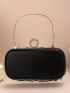 Mini Box Bag Rhinestone & Fringe Decor Glamorous