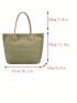 Large Capacity Straw Bag Double Handle Vacation Style