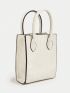 Mini Square Bag Embossed Detail Contrast Binding