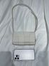 Mini Square Bag Solid Color Braided Design