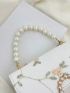 Mini Flower Embroidered Square Bag Faux Pearl Beaded