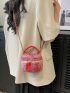 Mini Sequin Decor Chain Bucket Bag