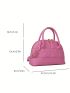 Small Dome Bag Quilted Pattern Minimalist With Zipper